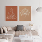 Mandala Buddha Lotus Canvas Posters